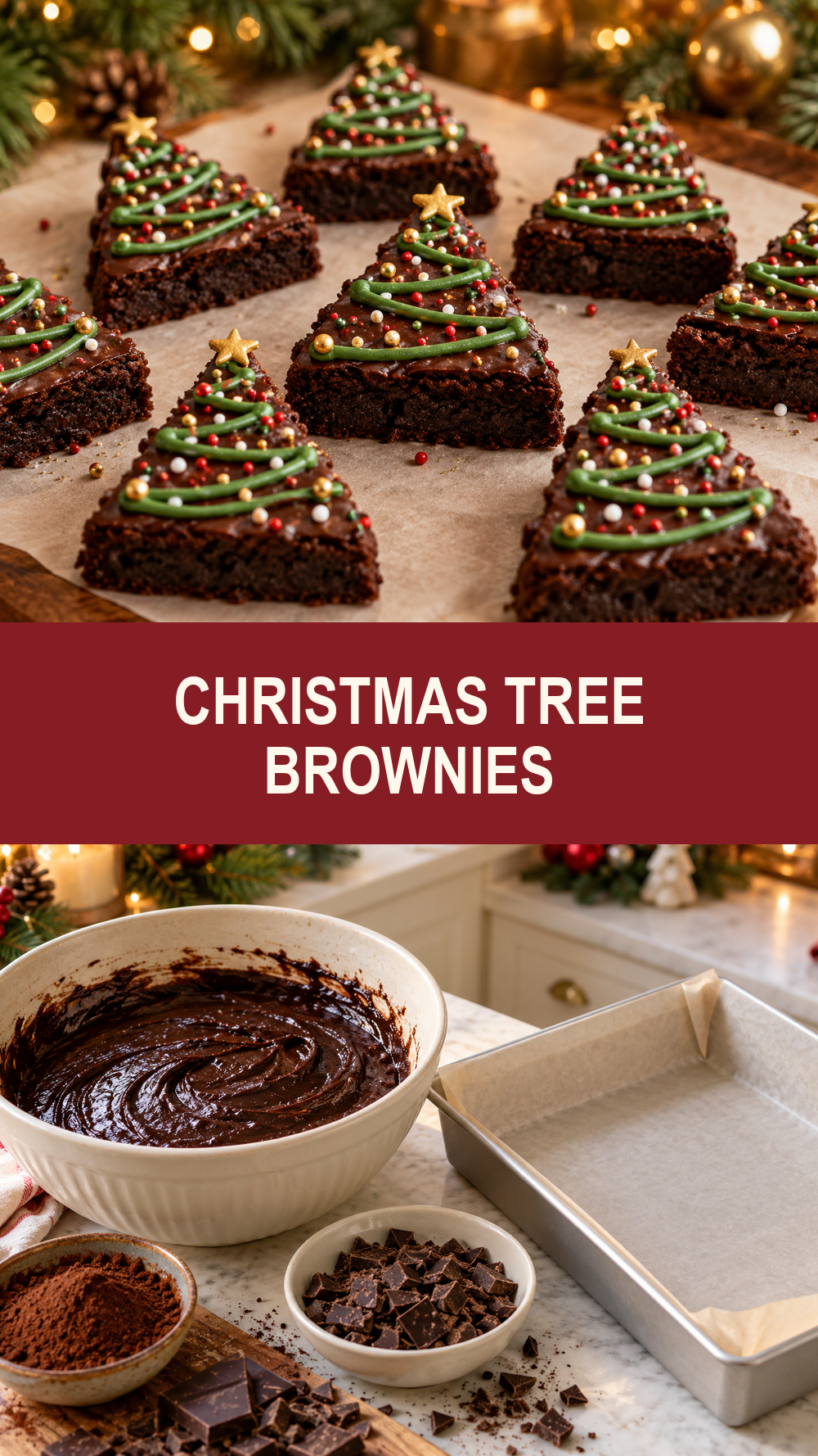 Christmas Tree Brownies