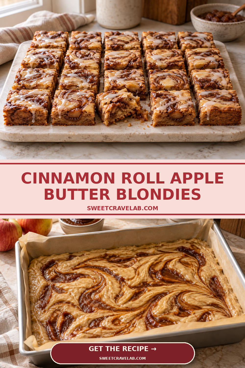 Apple Butter Dessert Bars with Vanilla Glaze