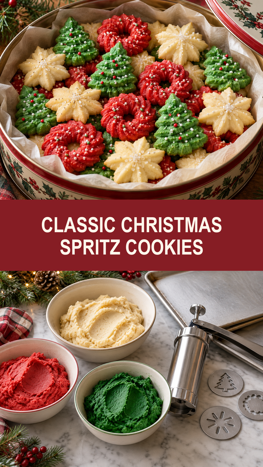 Classic Christmas Spritz Cookies