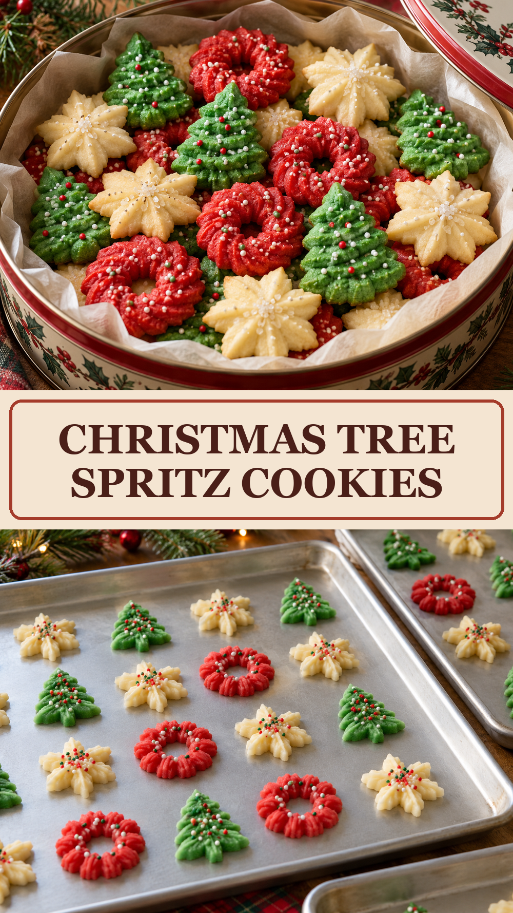 Christmas Tree Spritz Cookies