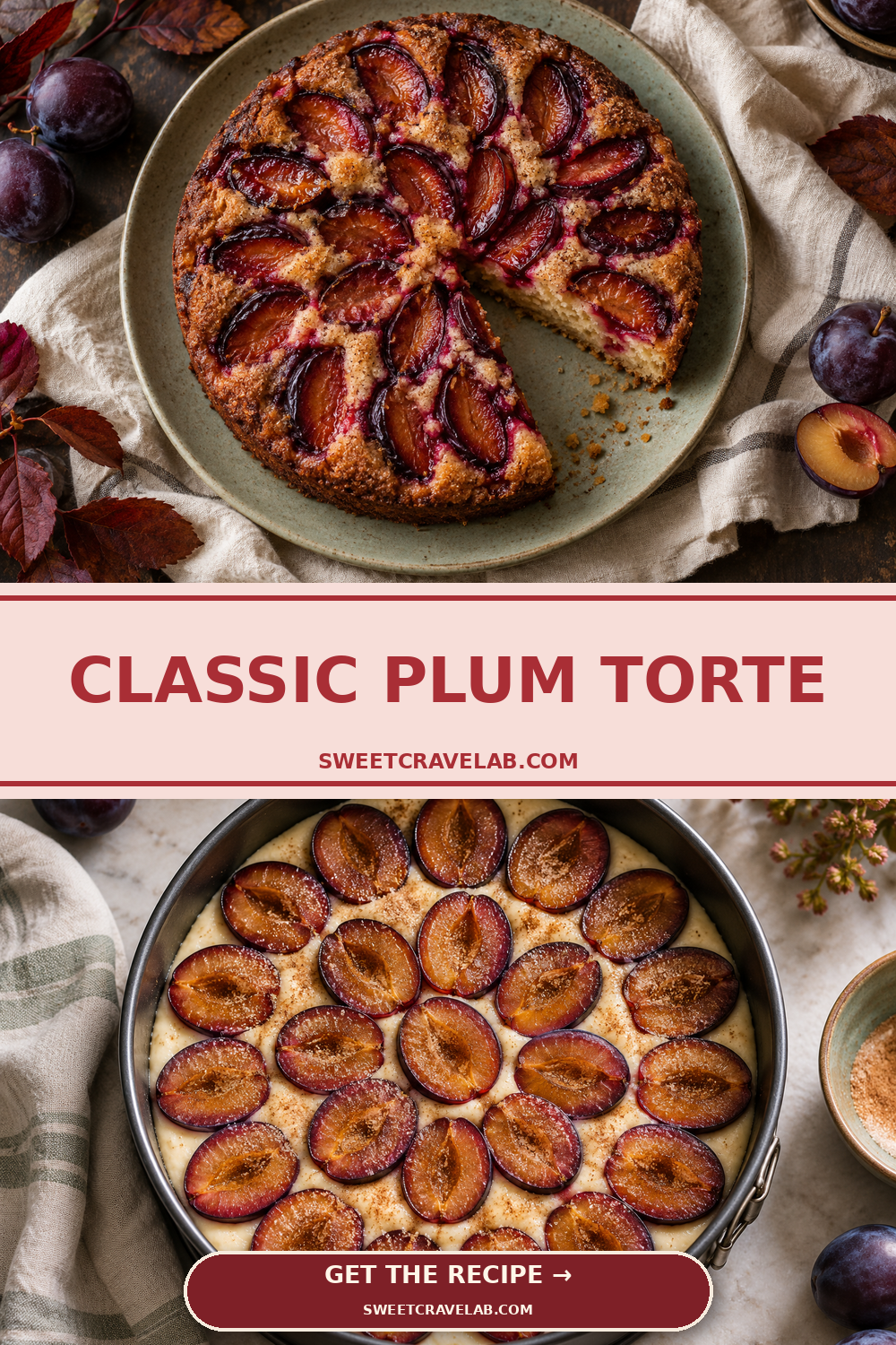 Jewel-Toned Plum Torte for Fall