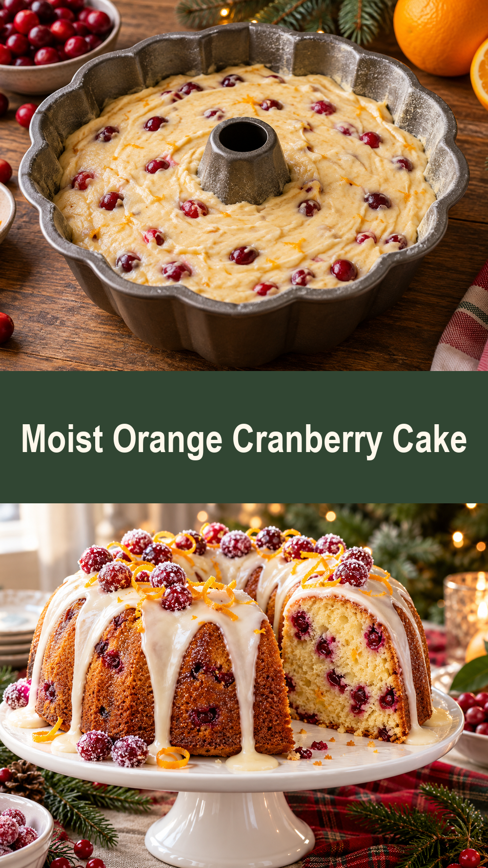 Moist Orange Cranberry Cake