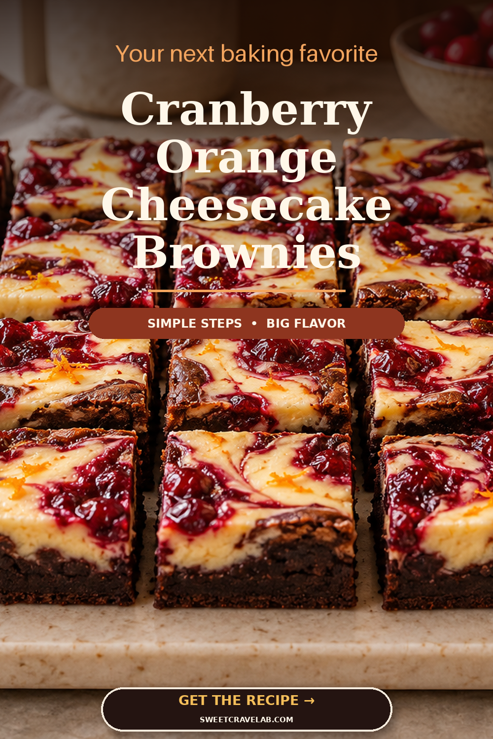 Fudgy Holiday Cheesecake Brownies