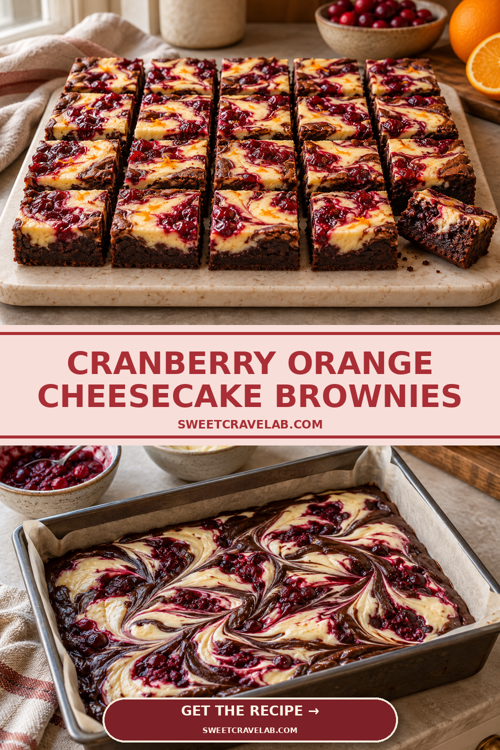 Orange Cheesecake Brownies for Fall