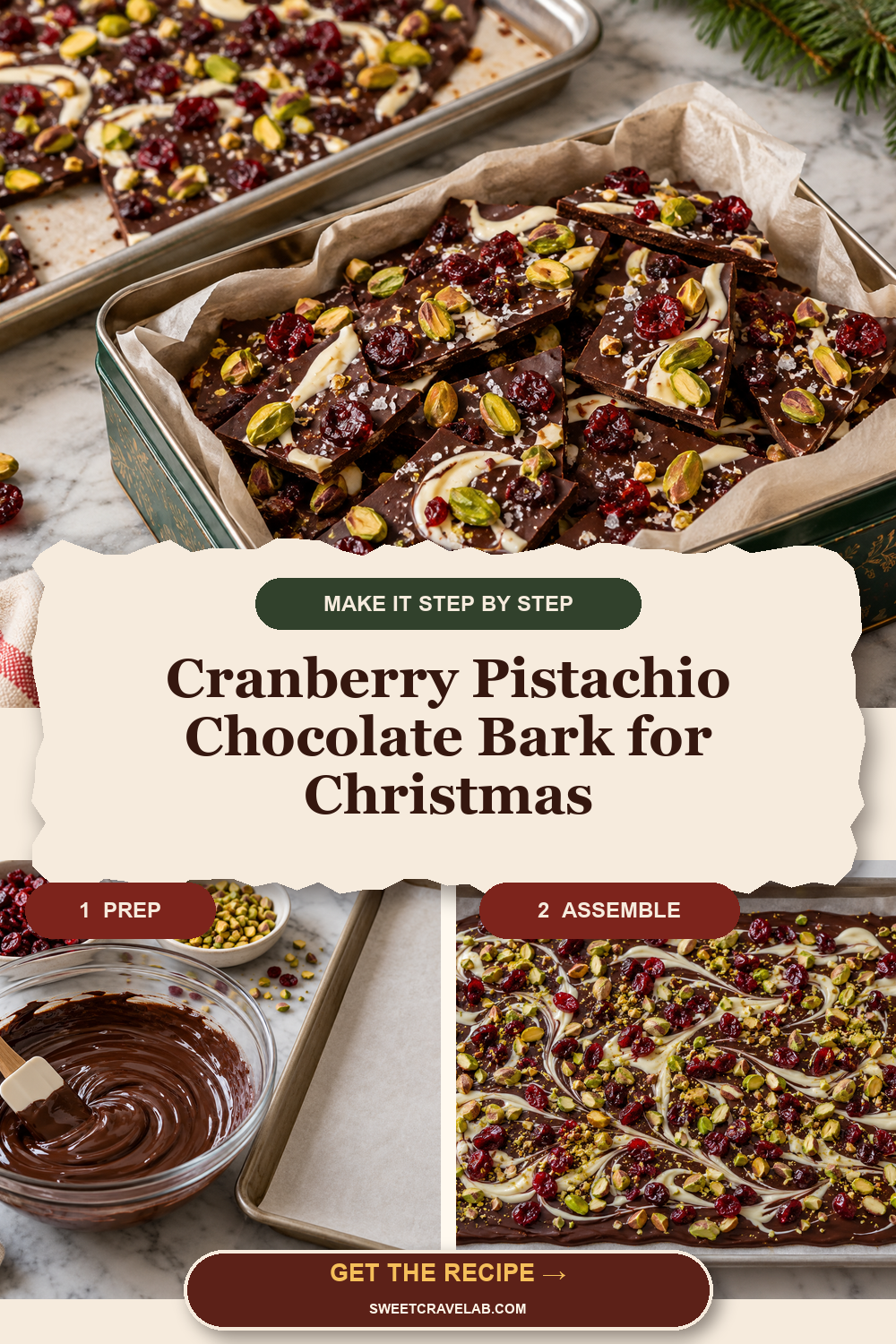 How to Make Cranberry Pistachio Chocolate Bark