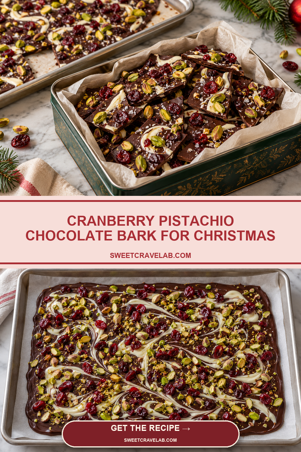 Best Cranberry Pistachio Chocolate Bark for Holiday Gifting