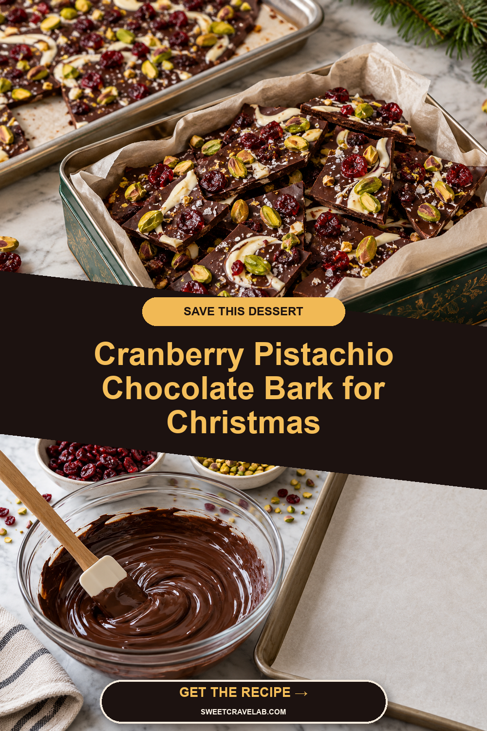 Make-Ahead Cranberry Pistachio Chocolate Bark Recipe