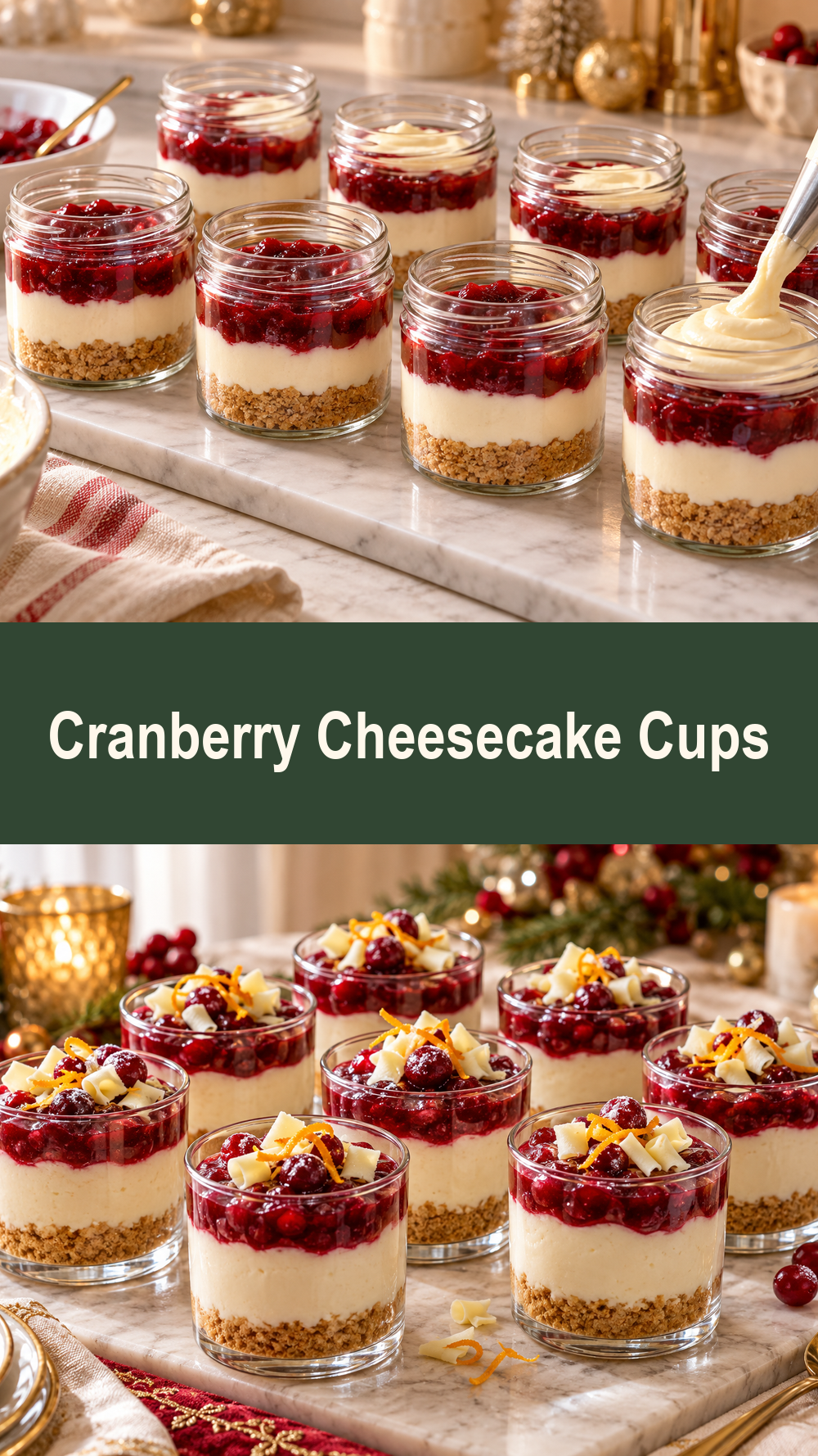 Cranberry Cheesecake Cups