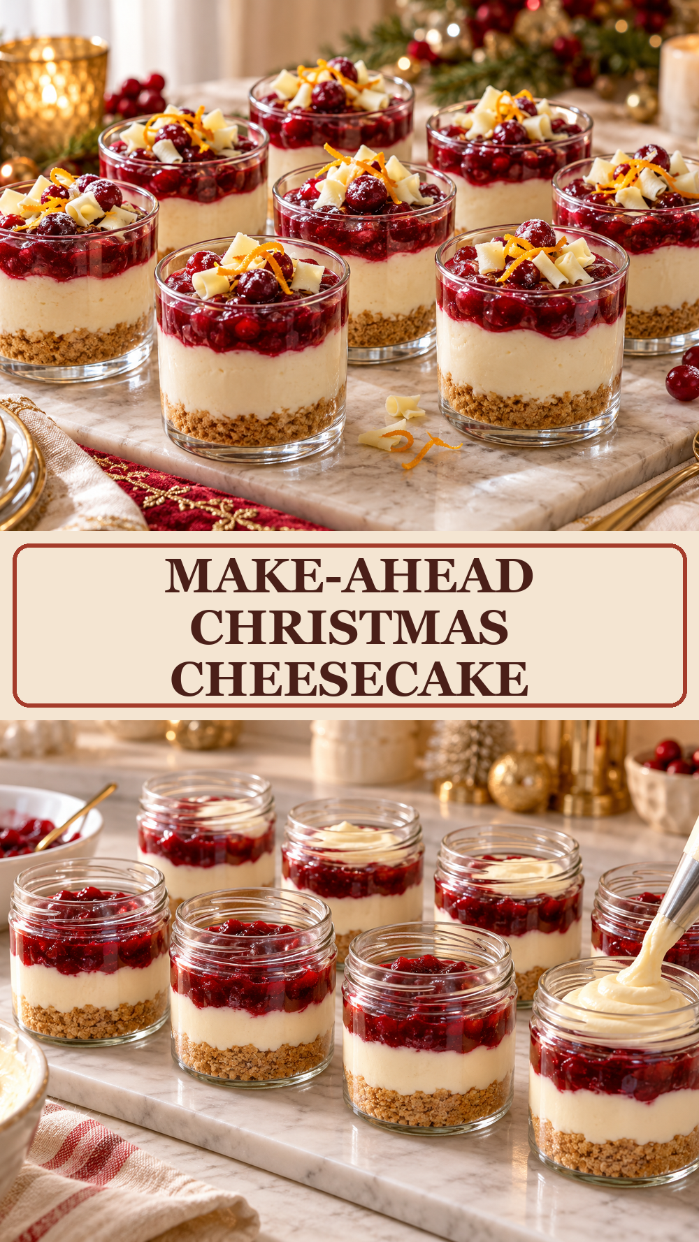 Make-Ahead Christmas Cheesecake