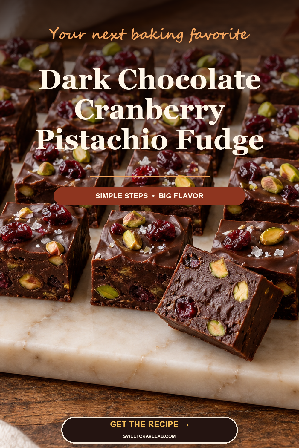 Easy Cranberry Pistachio Fudge