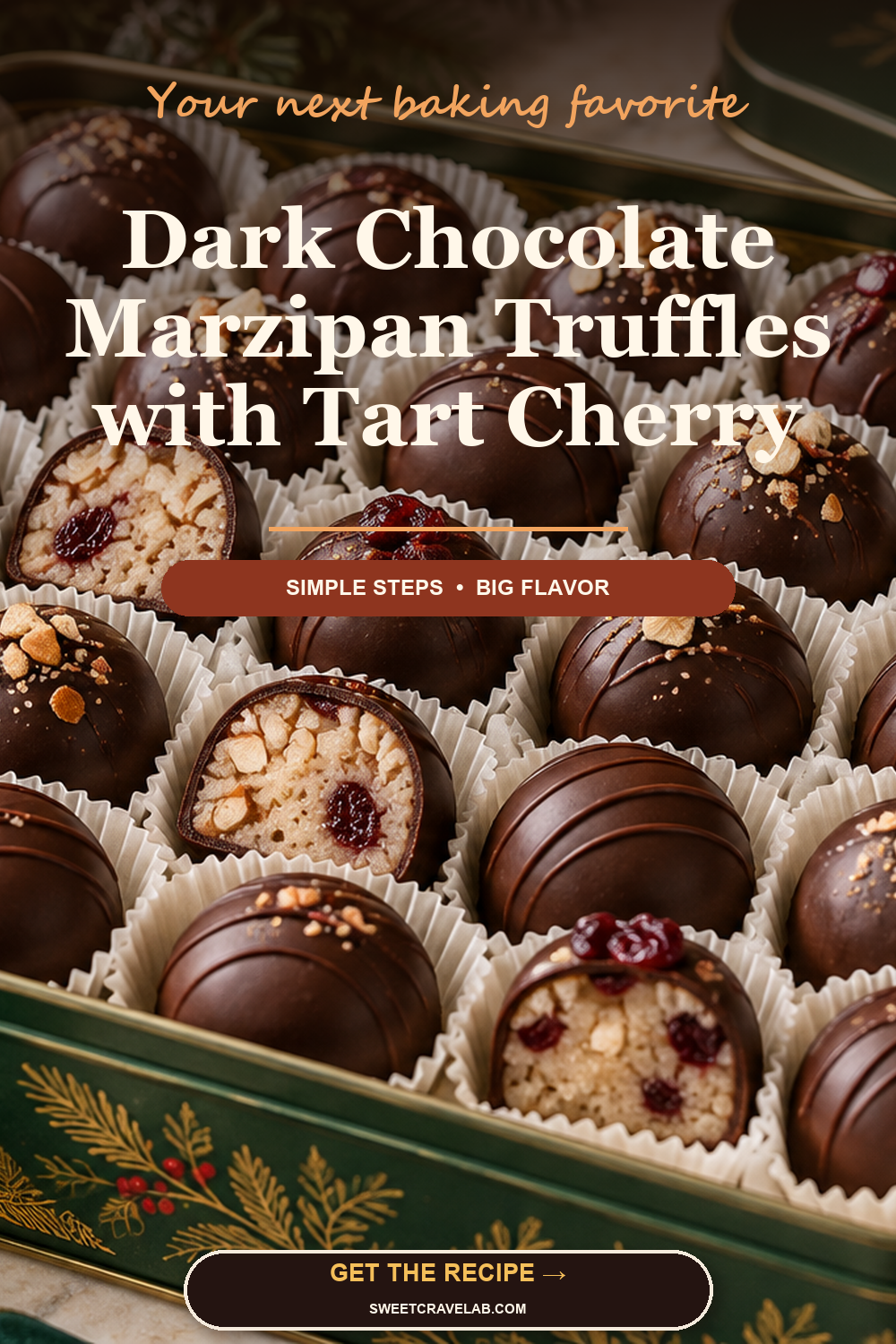 Easy Dark Chocolate Marzipan Truffles for Christmas