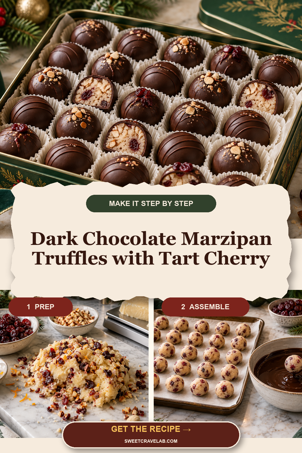 How to Make Dark Chocolate Marzipan Truffles