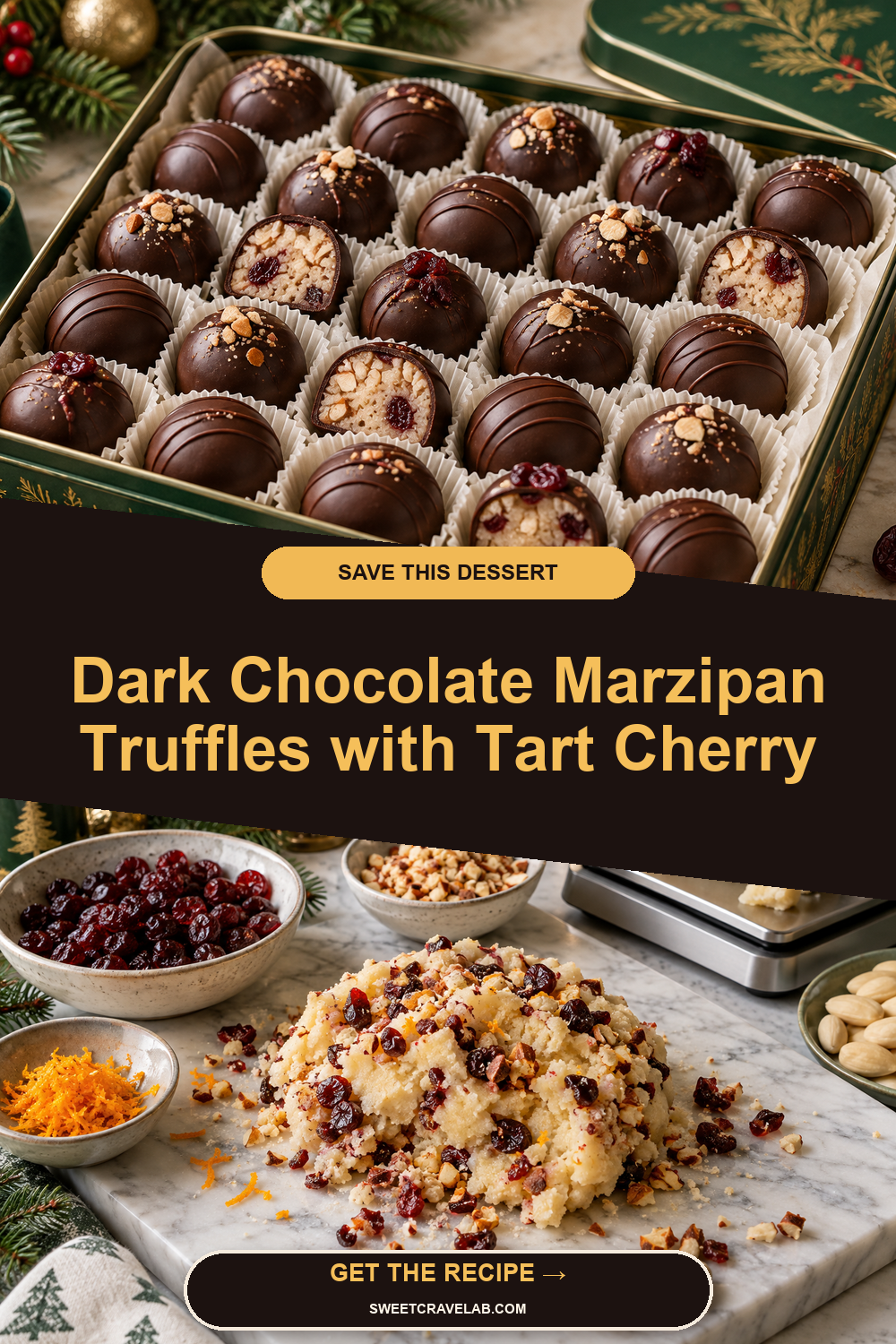 Make-Ahead Dark Chocolate Marzipan Truffles Recipe
