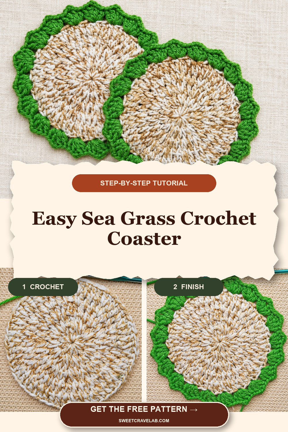 Easy Crochet Coaster Pattern Step by Step
