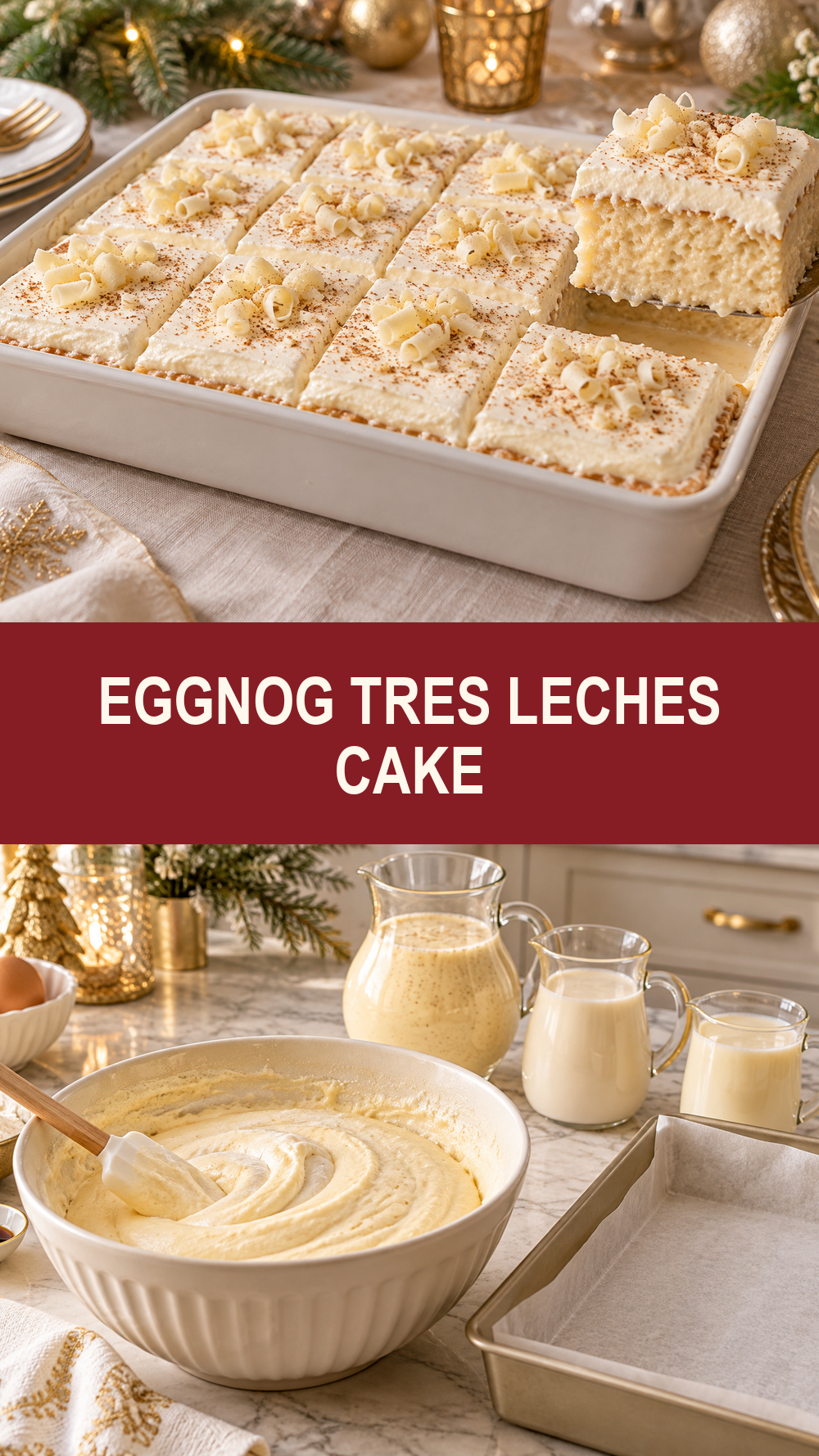Eggnog Tres Leches Cake