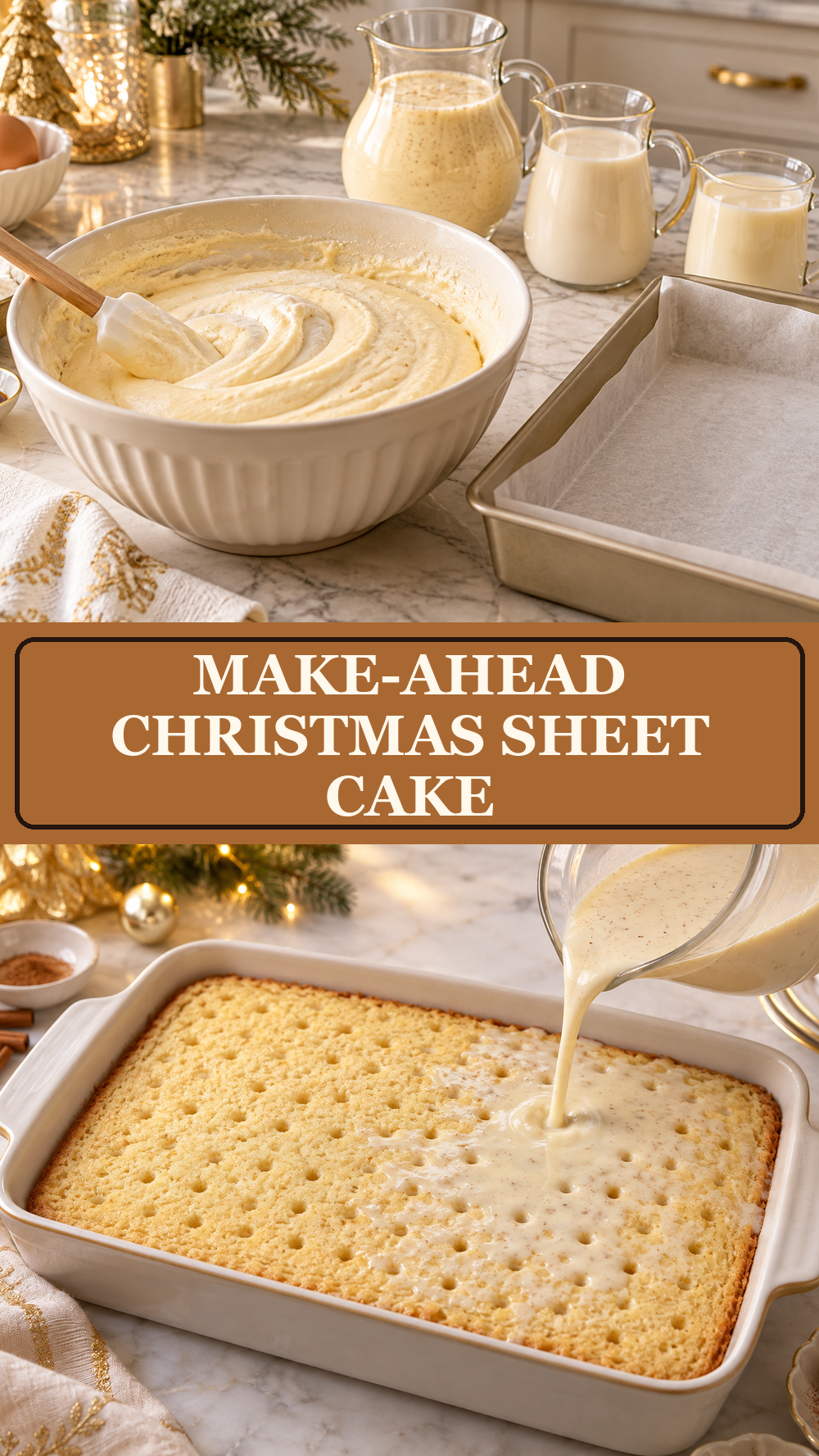 Make-Ahead Christmas Sheet Cake