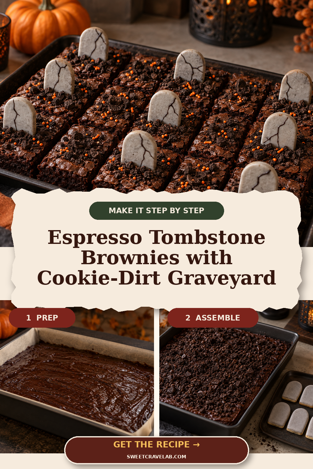 Easy Halloween Tombstone Brownie Tray