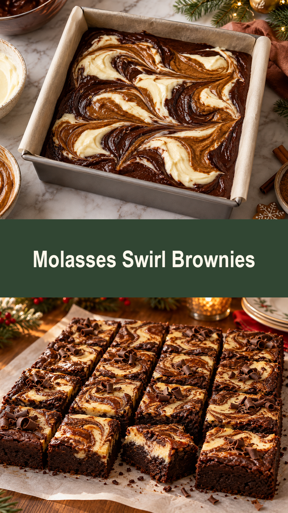 Molasses Swirl Brownies