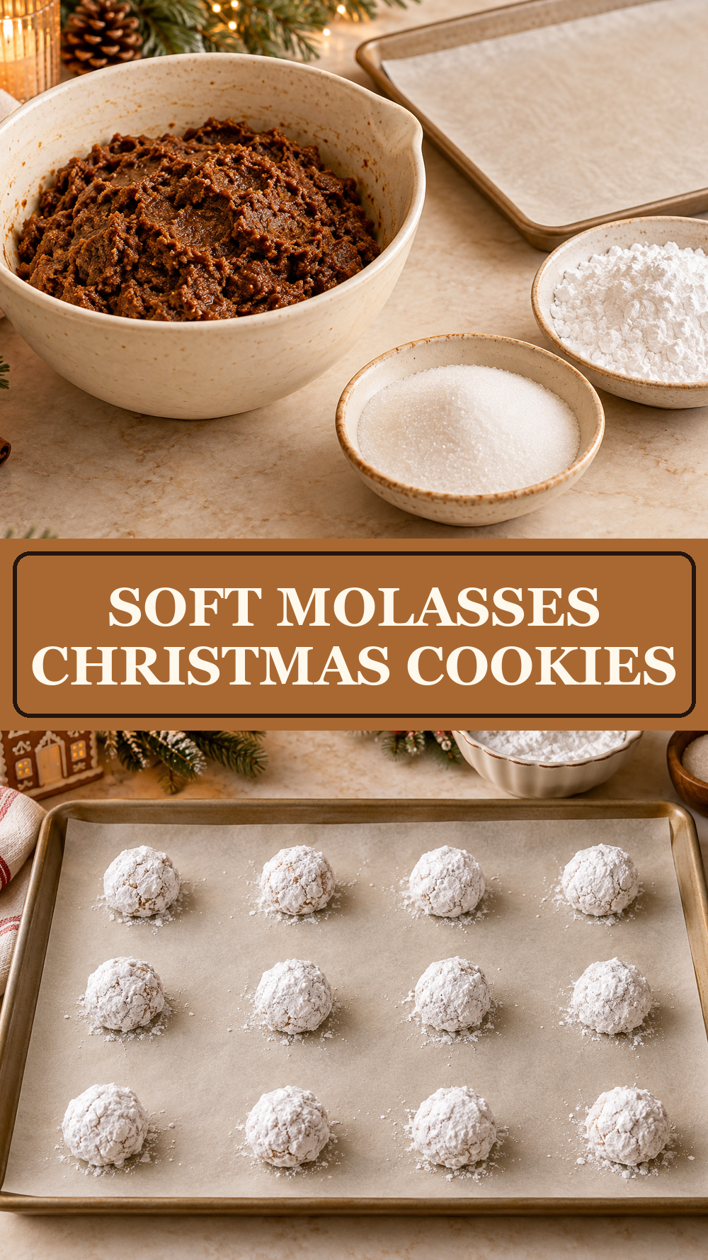 Soft Molasses Christmas Cookies