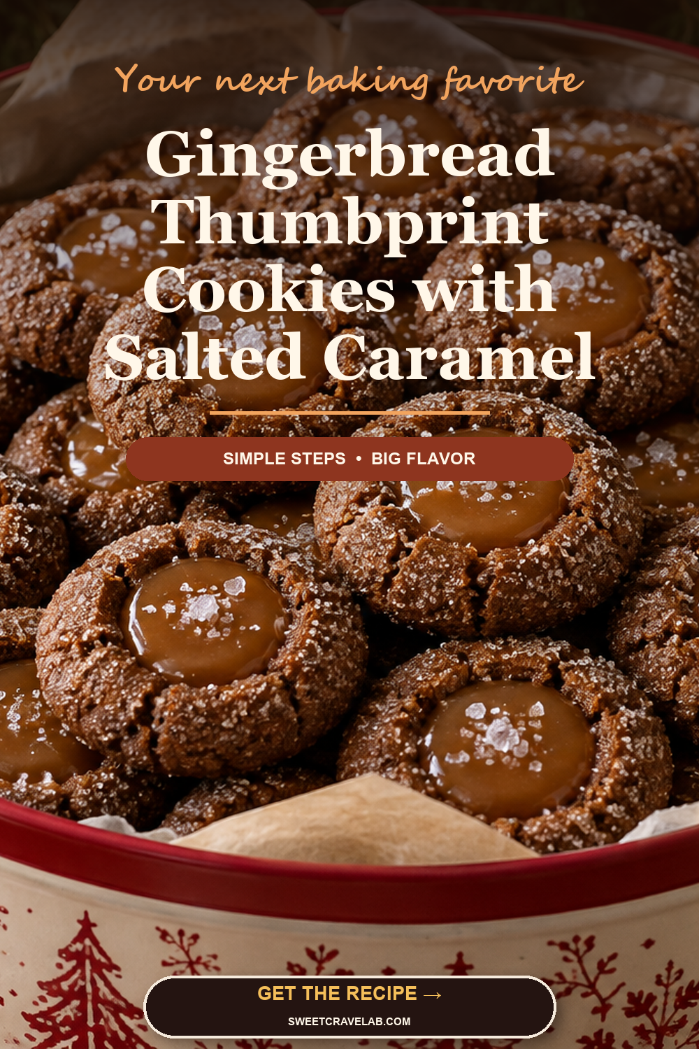 Easy Gingerbread Thumbprint Cookies for Christmas
