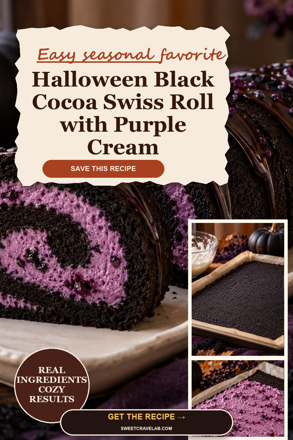 Halloween Black Cocoa Swiss Roll
