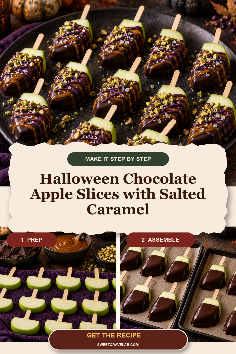 Dark Chocolate Halloween Apples
