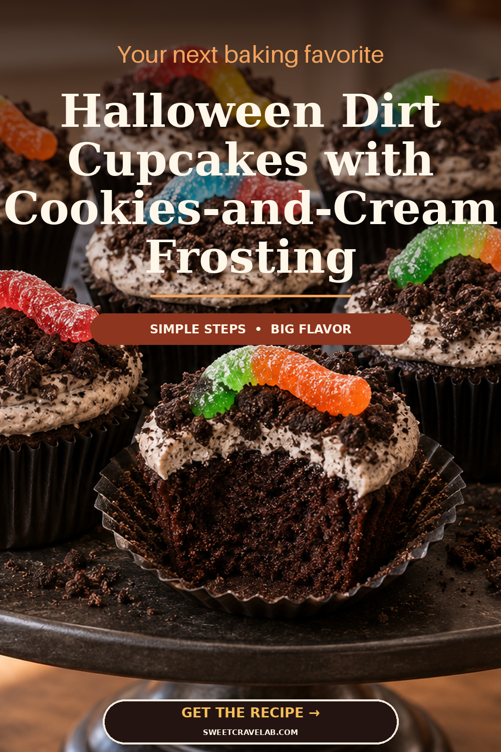 Easy Cookies-and-Cream Dirt Cupcakes