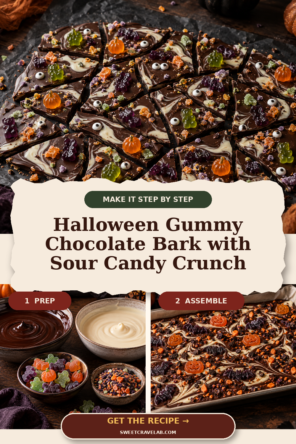 Colorful Gummy Chocolate Bark for Parties