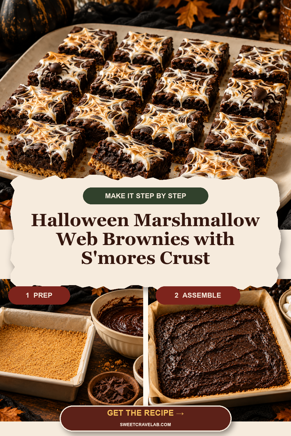 Spooky S'mores Brownie Bars