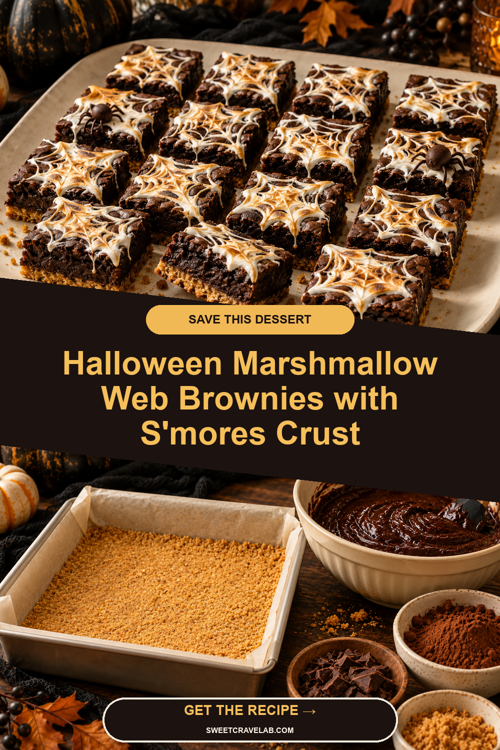 Fudgy Halloween Party Brownies