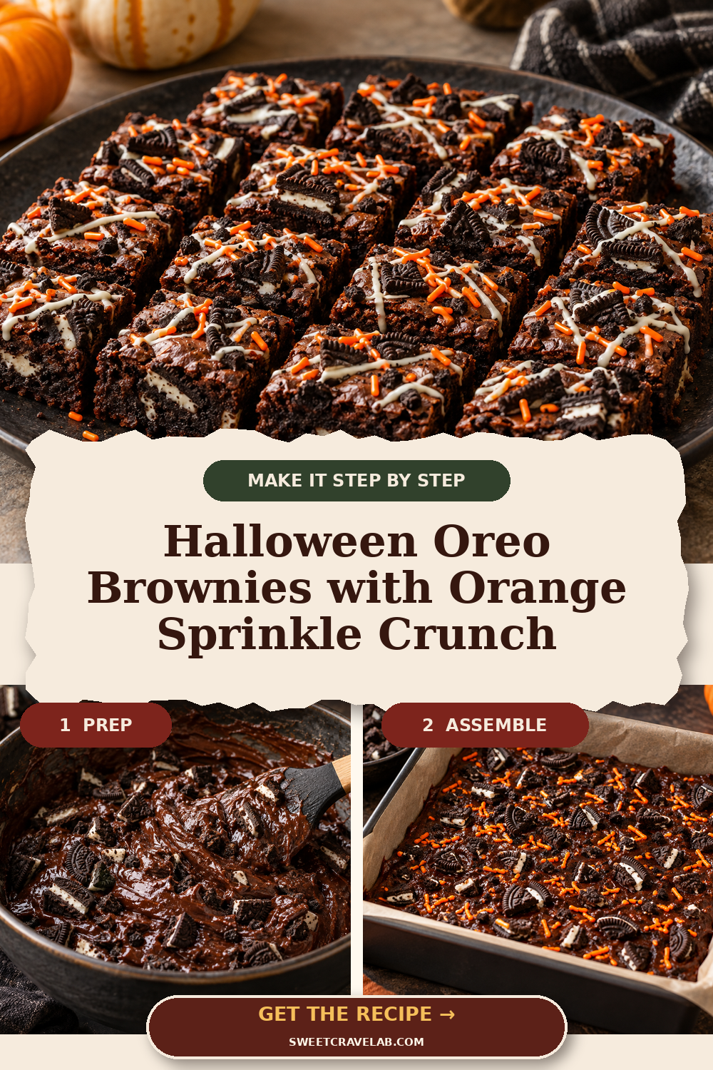 Party-Ready Oreo Brownies for Halloween