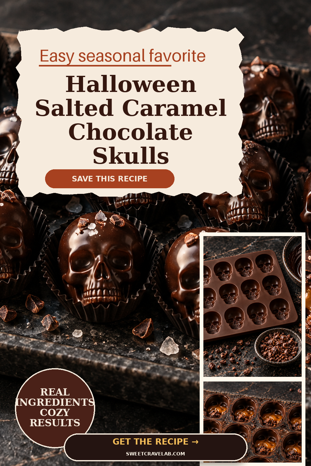 Halloween Salted Caramel Chocolate Skulls
