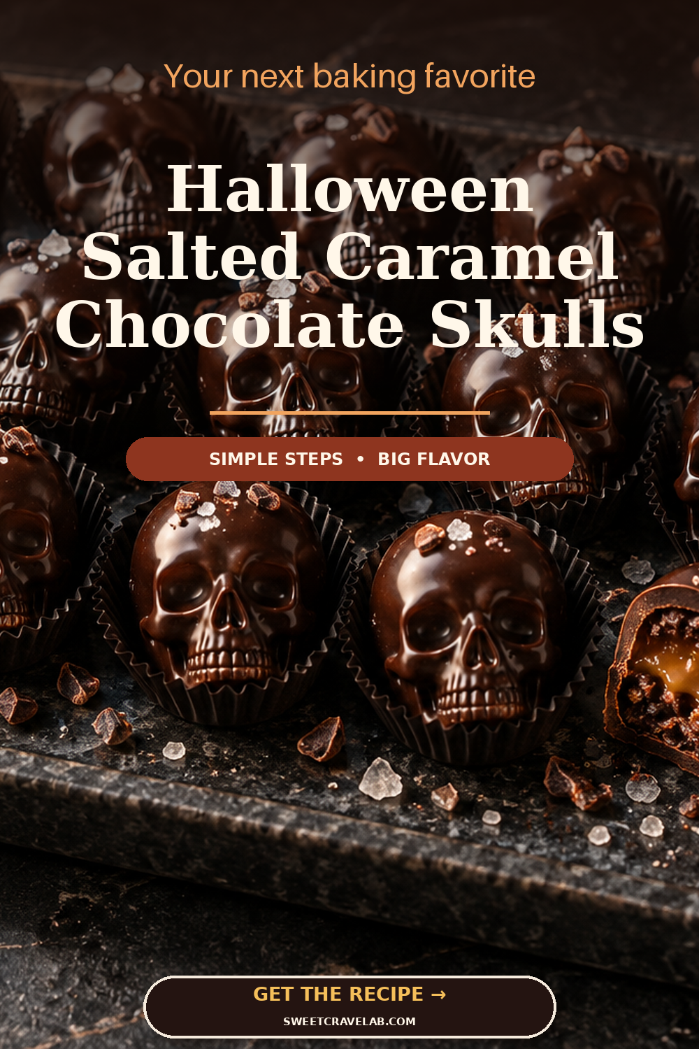 Easy Filled Chocolate Skulls for Halloween