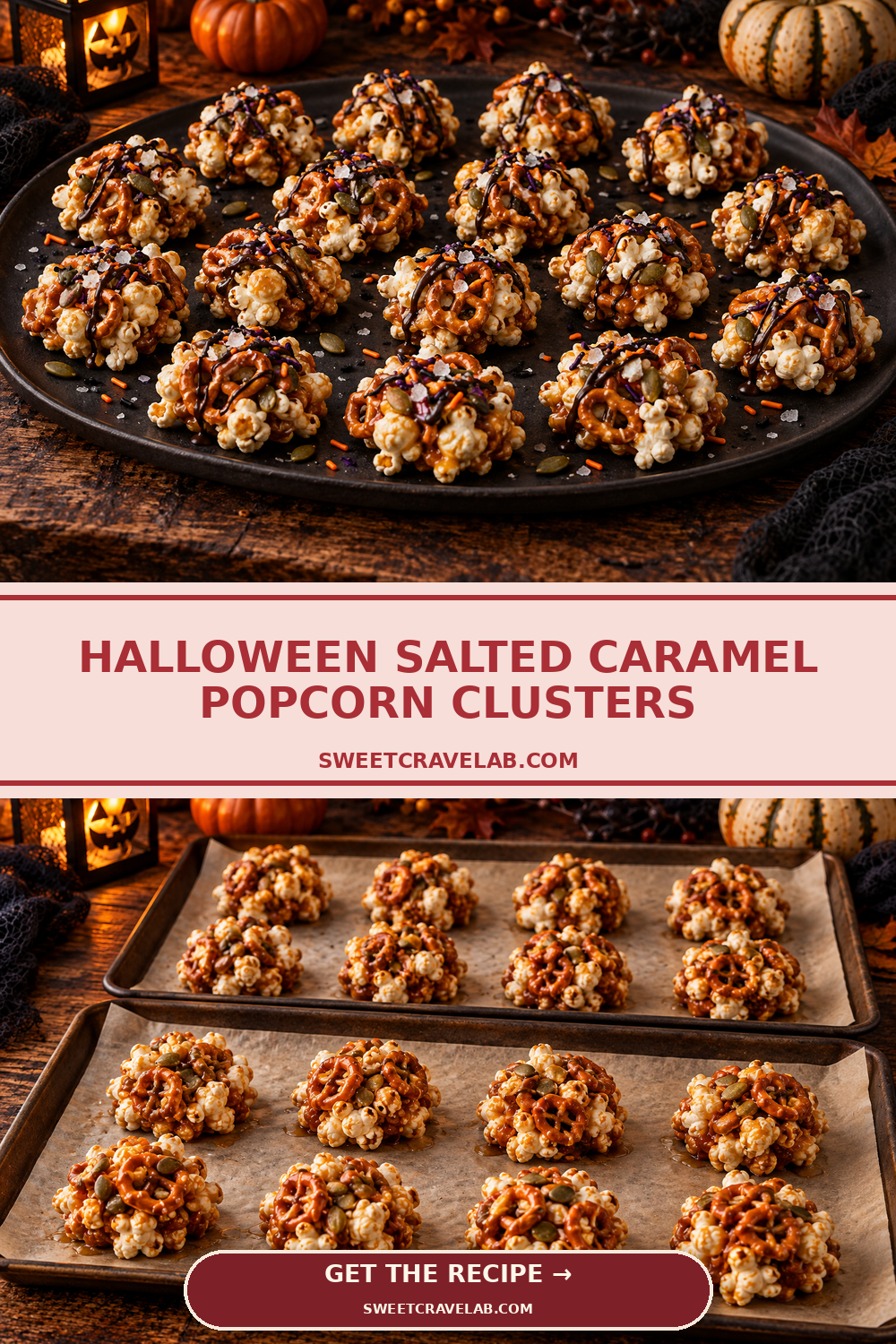 Halloween Popcorn with Pretzels and Chocolate