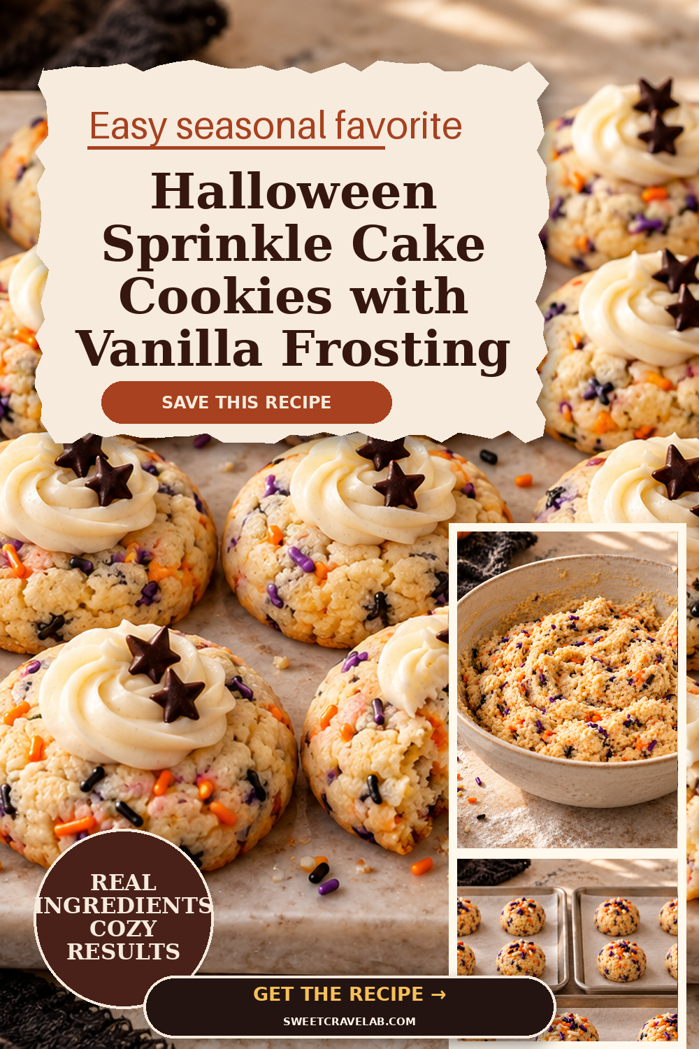 Halloween Sprinkle Cake Cookies