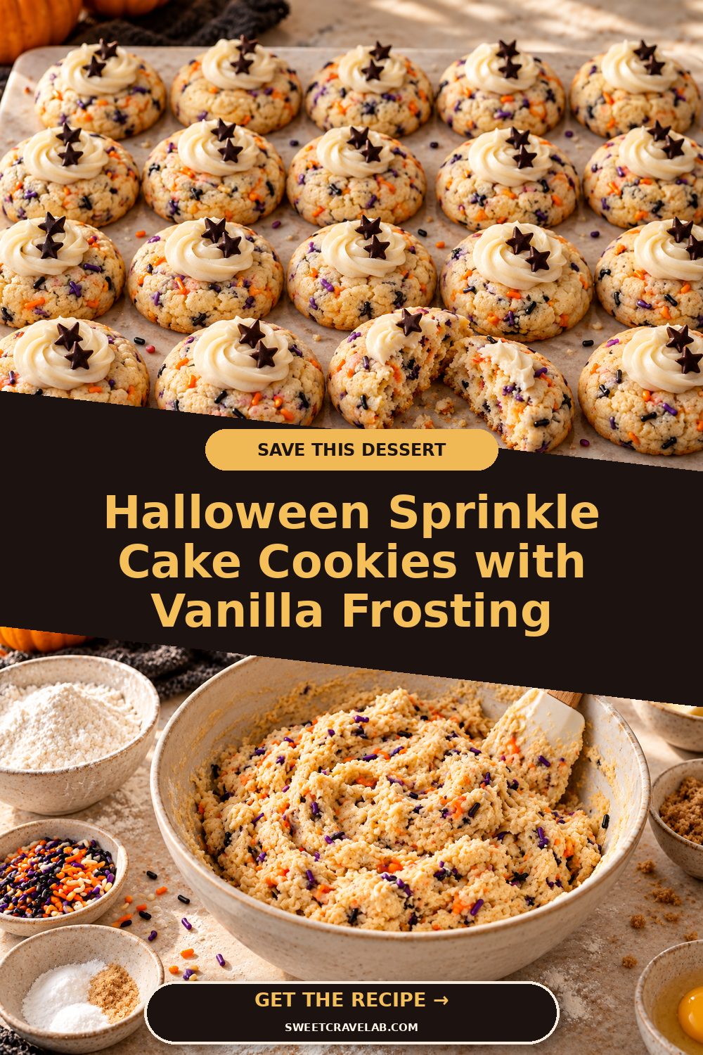Halloween Party Cookies with Chocolate Stars
