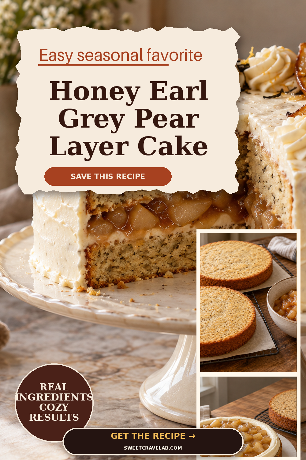 Honey Earl Grey Pear Layer Cake