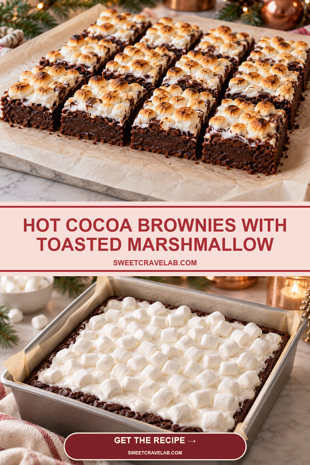 Best Hot Cocoa Brownies for Holiday Gifting