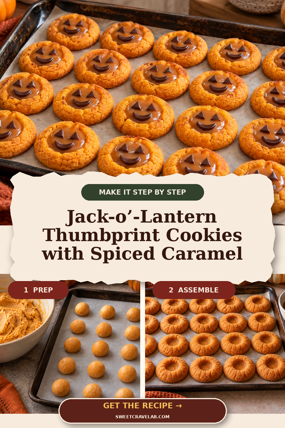 Spiced Caramel Cookies for Halloween