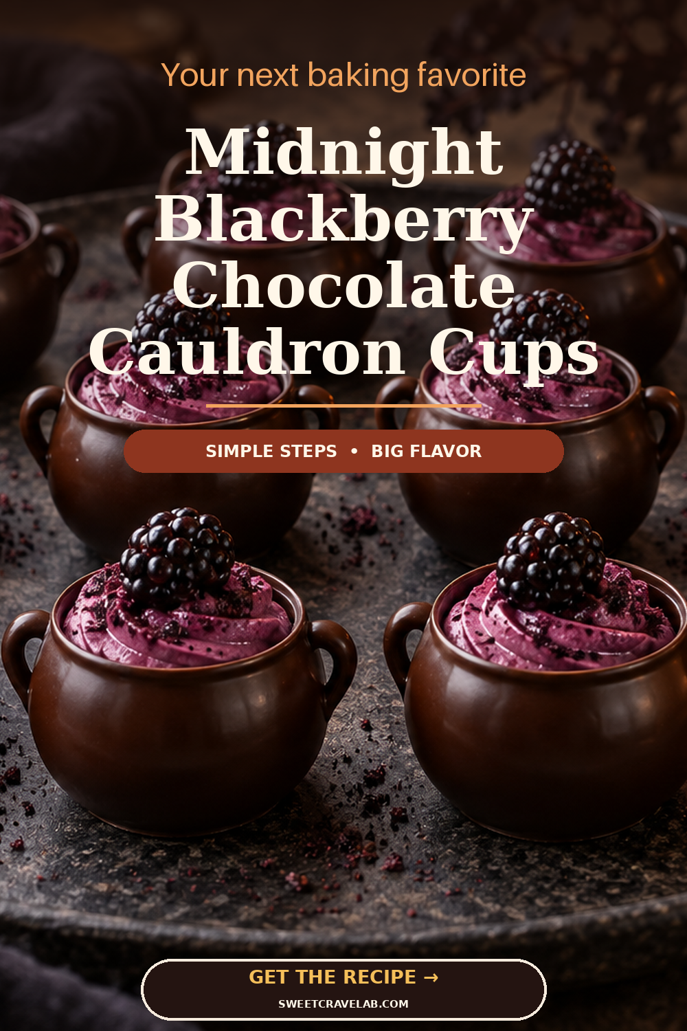 Elegant Purple Halloween Chocolate Cups