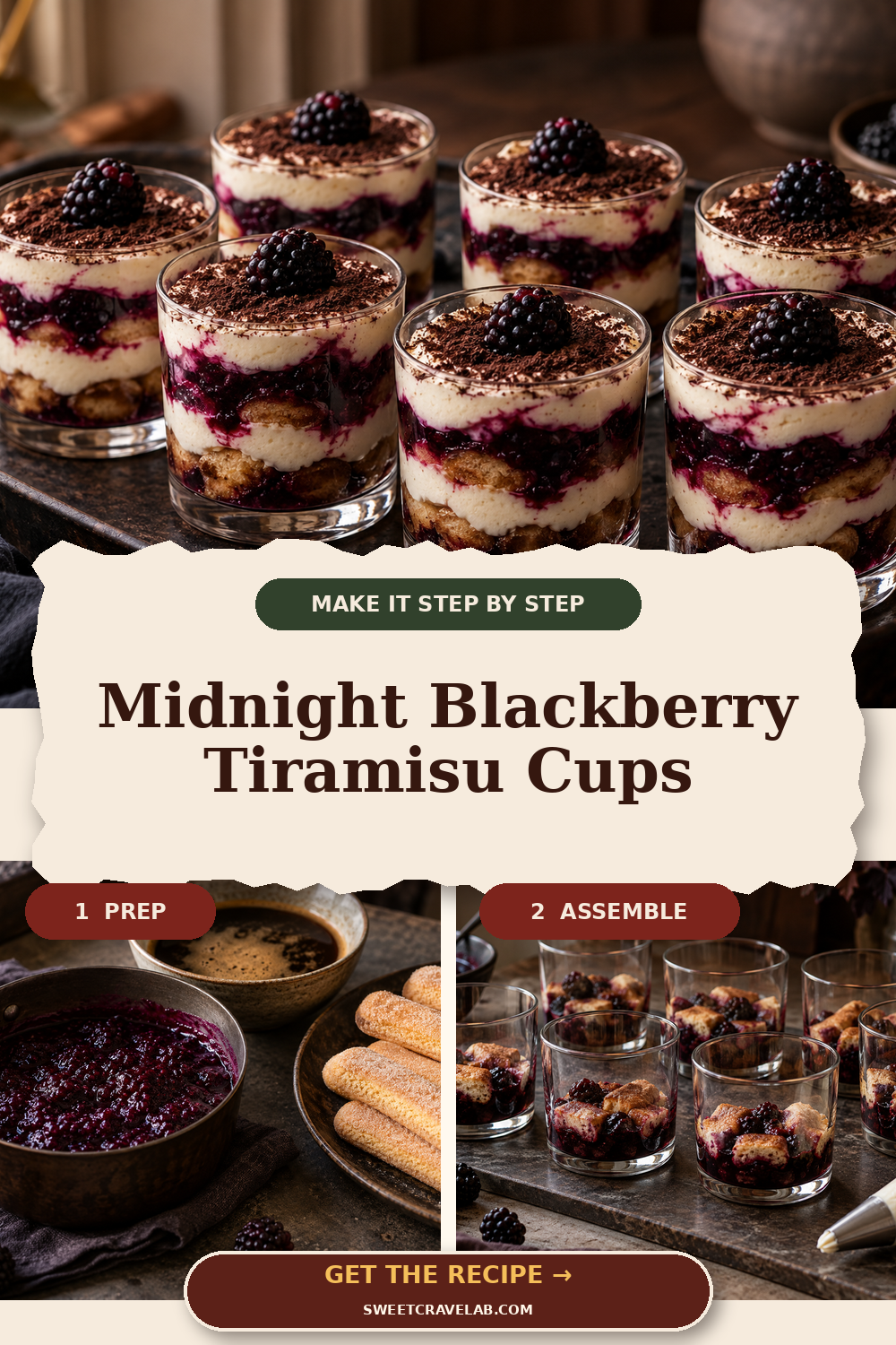Purple Halloween Tiramisu Cups