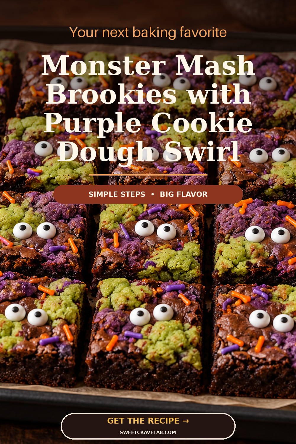 Colorful Halloween Brownie Cookie Bars