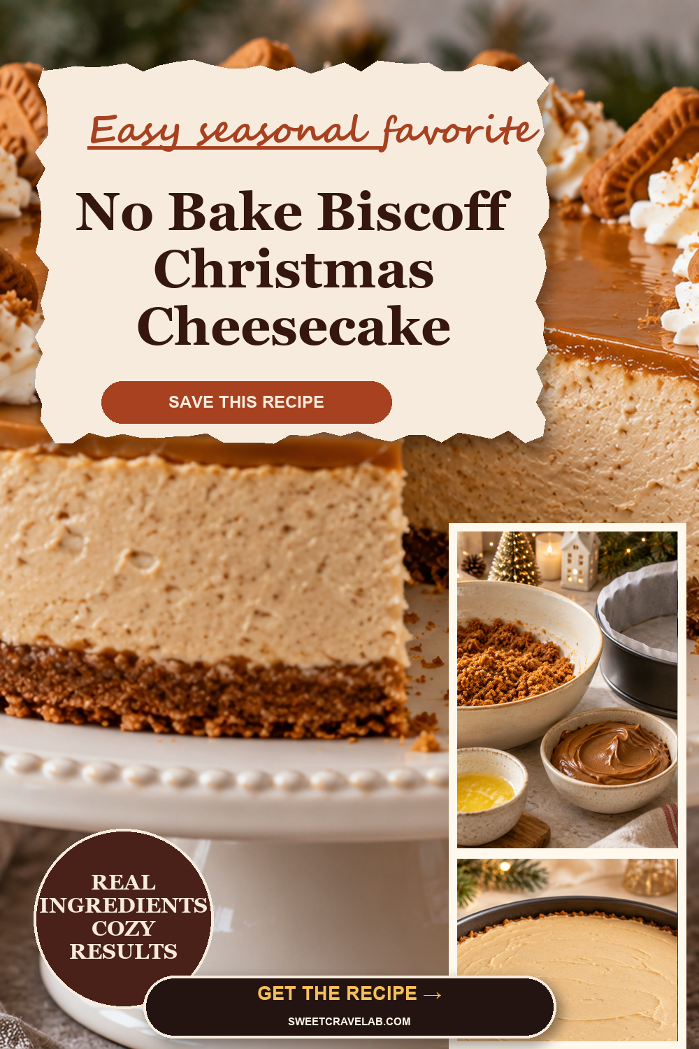No Bake Biscoff Cheesecake