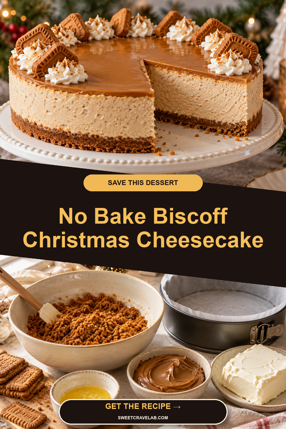 Make-Ahead No Bake Biscoff Cheesecake Recipe