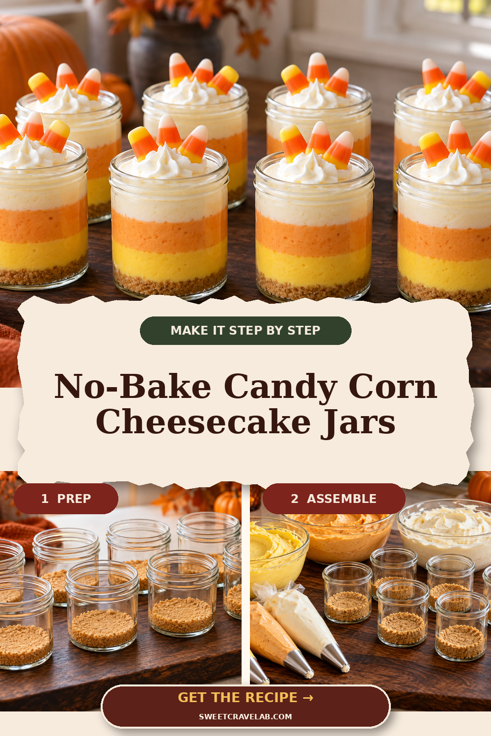 Make-Ahead Candy Corn Dessert Jars