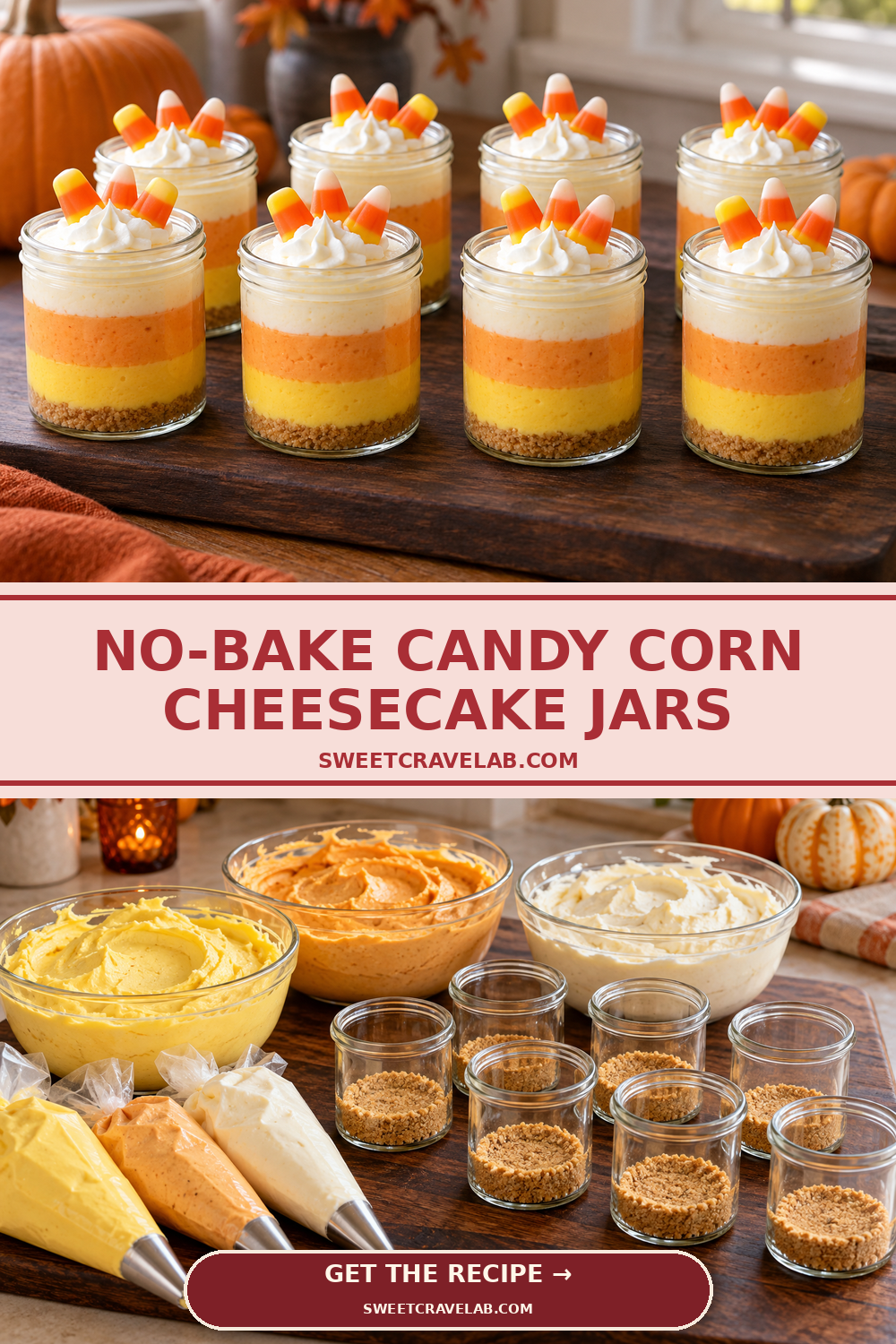 How to Make No-Bake Candy Corn Cheesecake