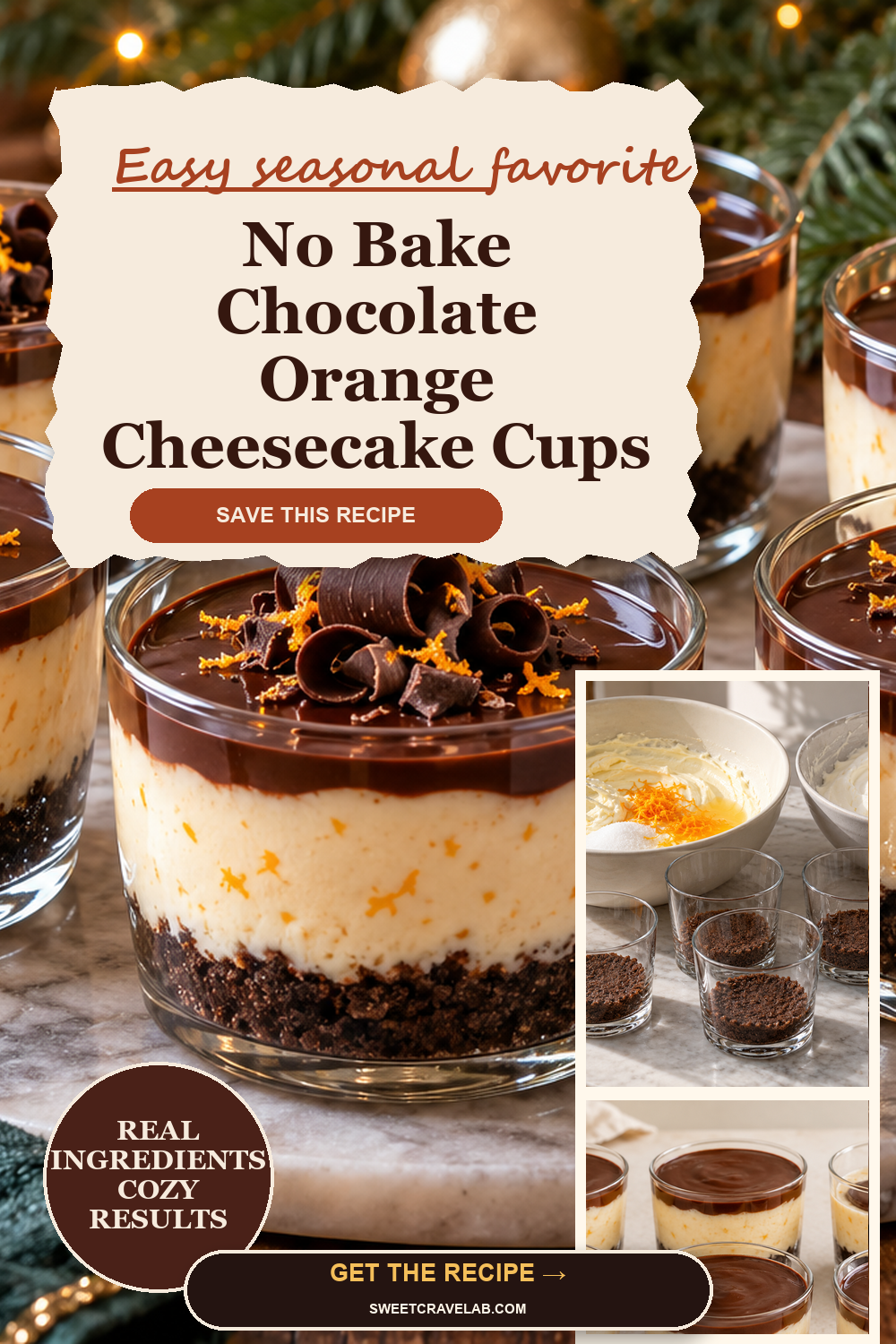 No Bake Chocolate Orange Cheesecake Cups