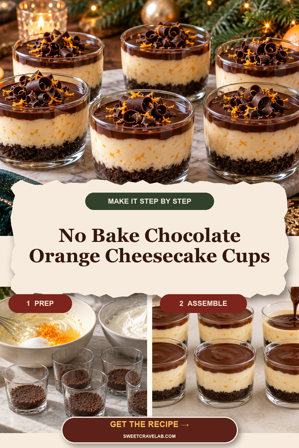 How to Make No Bake Chocolate Orange Cheesecake Cups