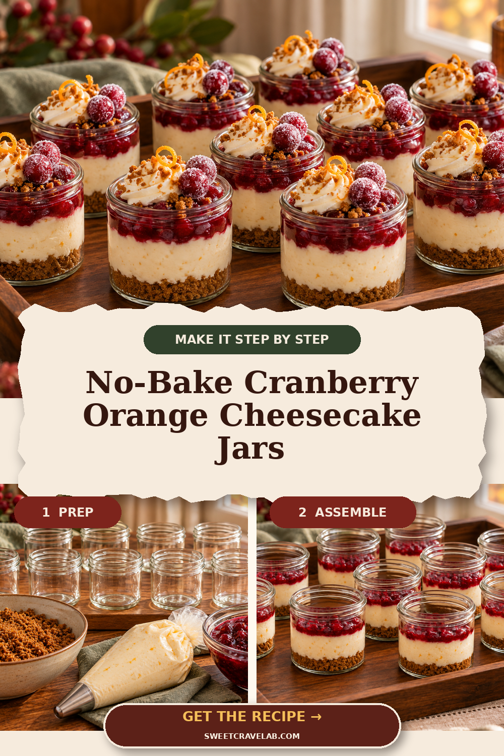 Cranberry Orange No-Bake Dessert Cups