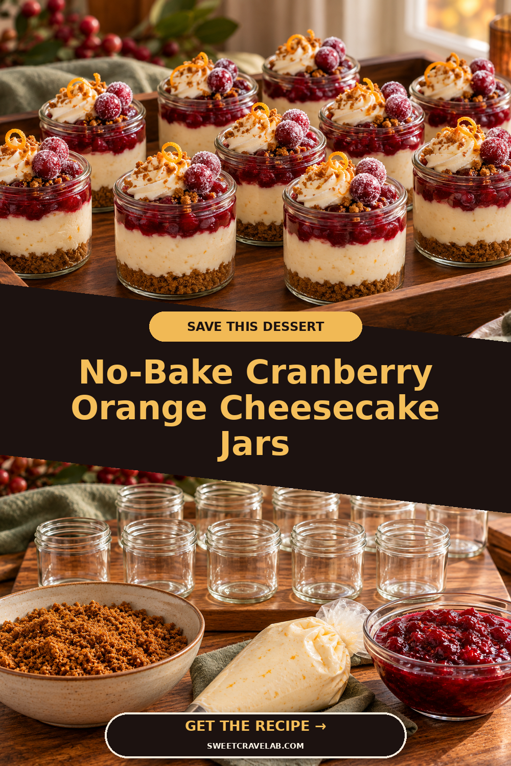 Individual Thanksgiving Cheesecake Jars